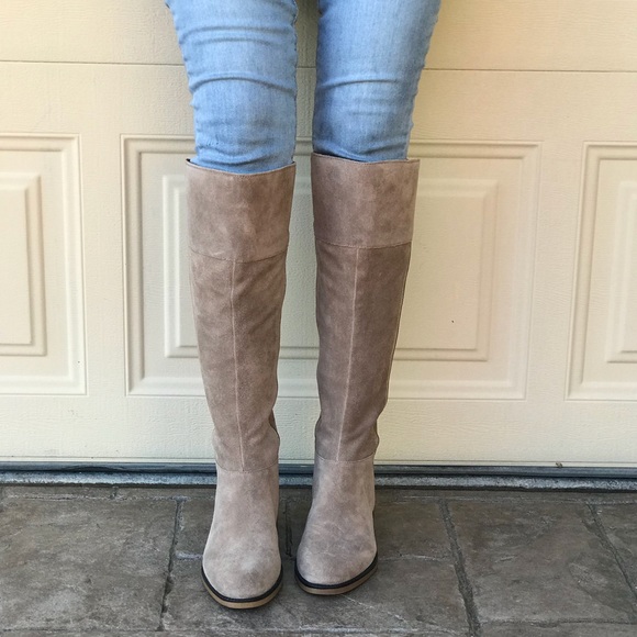 Distressed Equestrian Riding Genuine Suede Boots - Picture 6 of 8